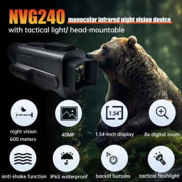 Night Vision in Total Darkness: The Role of Infrared (IR) Illuminators In complete darkness, such as in the absence of any visible light sources, traditional and digital night vision devices face a challenge. This is where infrared (IR) illuminators come into play. An IR illuminator emits infrared light, which is invisible to the naked eye but can be detected by night vision devices. Essentially, an IR illuminator functions like a flashlight that only night vision goggles or scopes can “see.” With this technology, night vision goggles can produce a clear image even in pitch-black conditions, as the infrared light is reflected off objects and detected by the device. Many modern night vision devices come equipped with built-in infrared illuminators, which automatically activate when light levels are too low for the device to function properly. Some higher-end models also allow users to manually control the intensity of the infrared light, which can improve image quality and reduce the risk of detection in tactical or security applications.