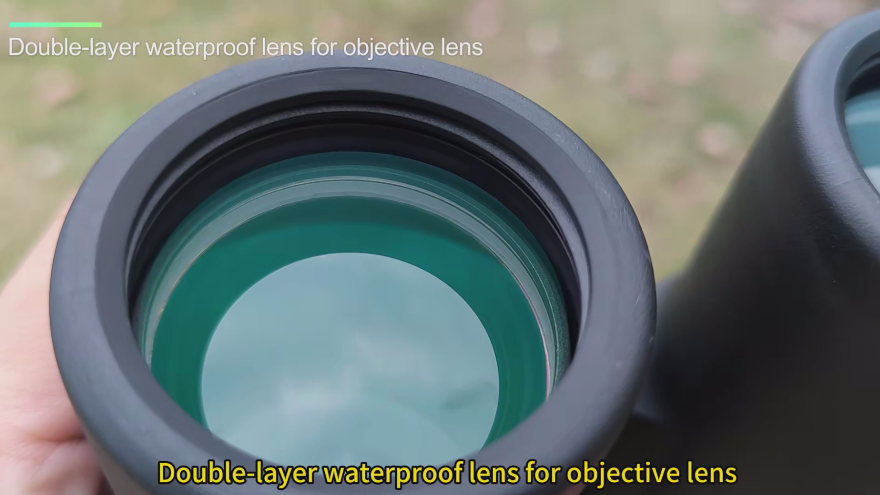 Double-layer waterproof lens for objective lens