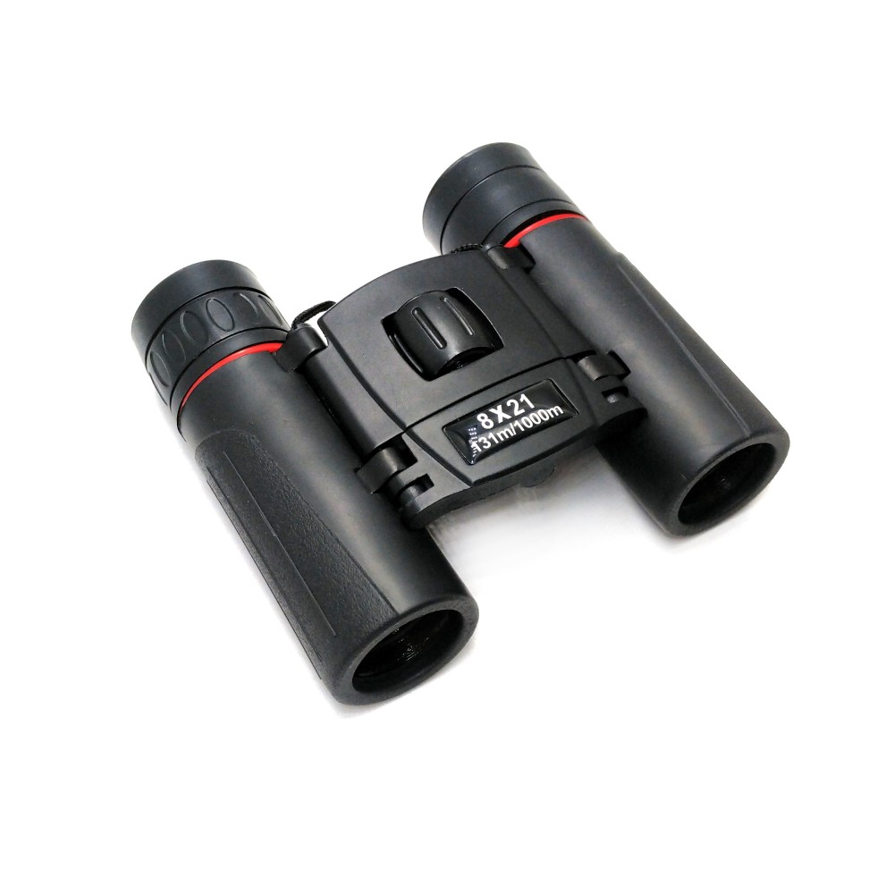 Best Compact 8X21 Folding Binoculars Small Travel Roof Prism Optics Porro System for Hunting