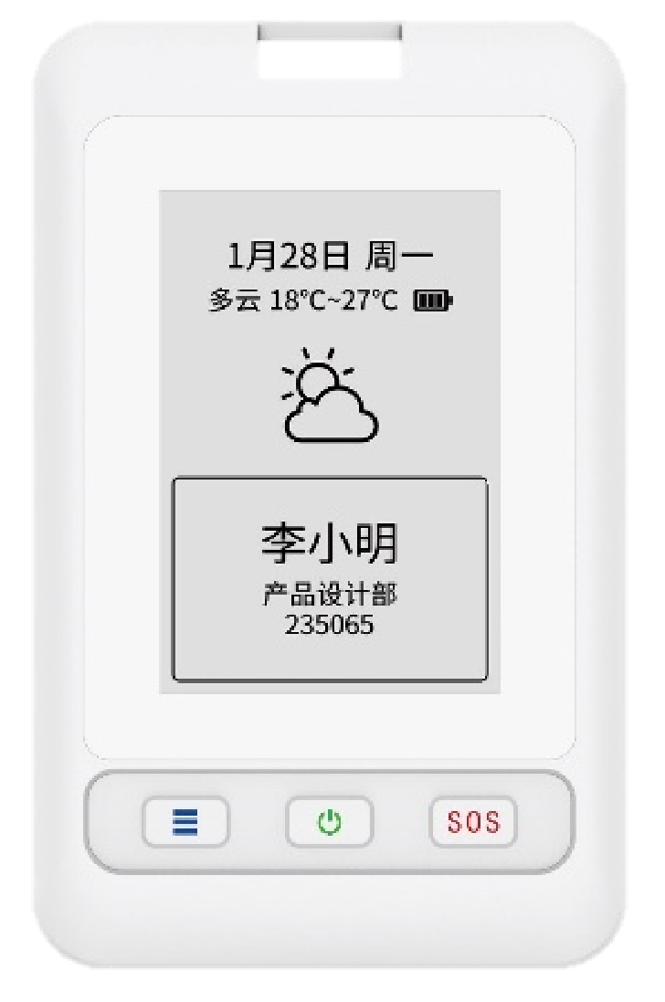 RTK Integrated Positioning Employee ID Badge