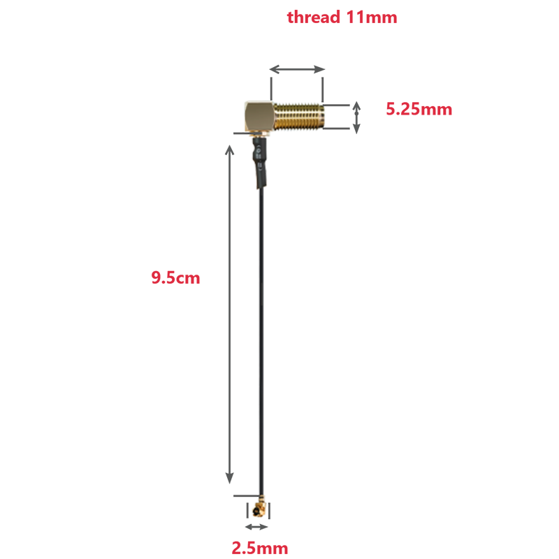 IPEX (U.FL) Ver.1 to SMA Antenna Feeder Cable