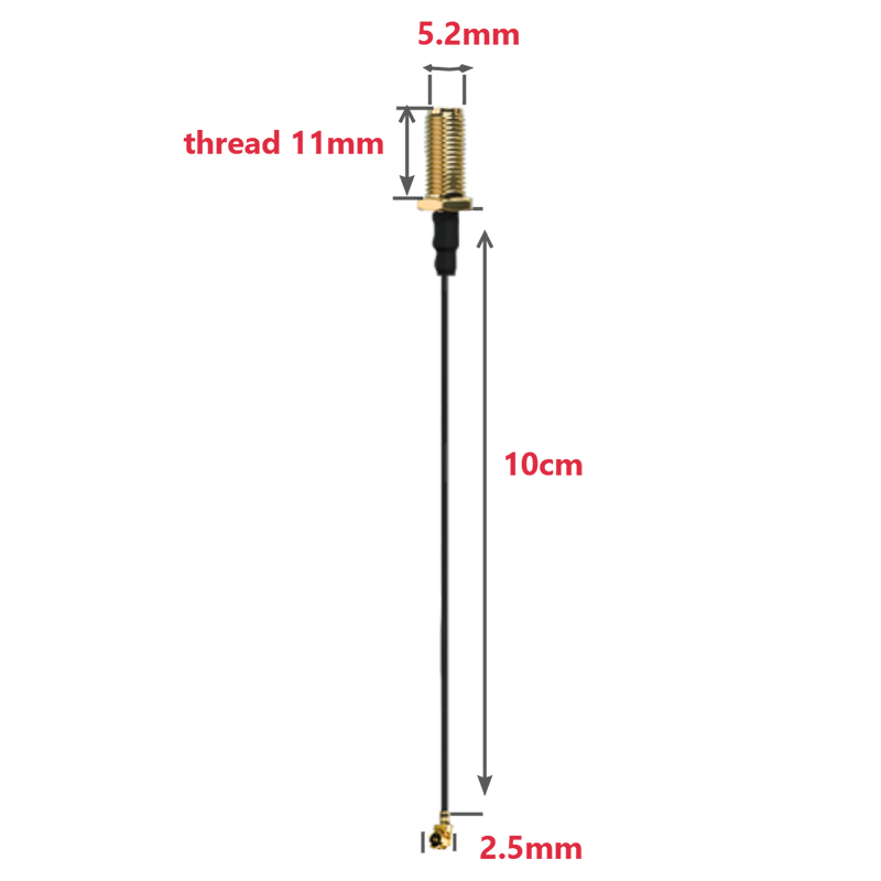 IPEX (U.FL) Ver.1 to SMA Antenna Feeder Cable